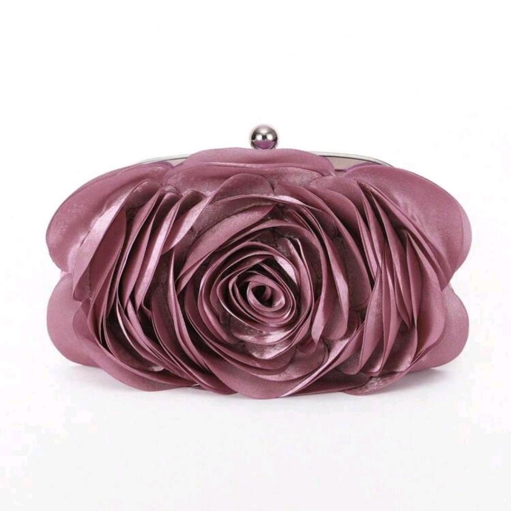 Pink Flower Clutch Bag